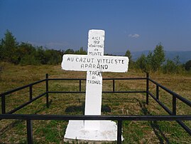 Crucea Vânătorilor de Munte de pe dealul Cireșoaia