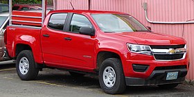 Cruz Bay -- Red share taxi (Chevrolet Colorado).jpg