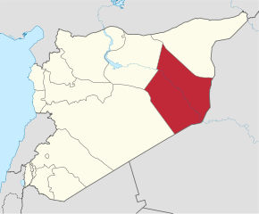 Poziția localității Guvernoratul Deir ez-Zor
