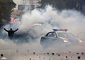 Police during the 2007 Georgian demonstrations