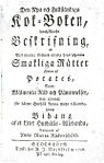 Titelbladet till Den Nya och Fullständiga Kok-Boken från 1796, Anna Maria Rückerschölds mest omfattande verk om matlagning.