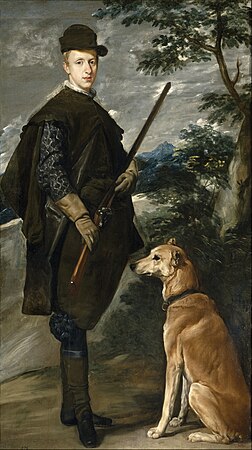ベラスケス『狩猟服姿の枢機卿親王フェルナンド・デ・アウストリア』(1632-1633年)、プラド美術館