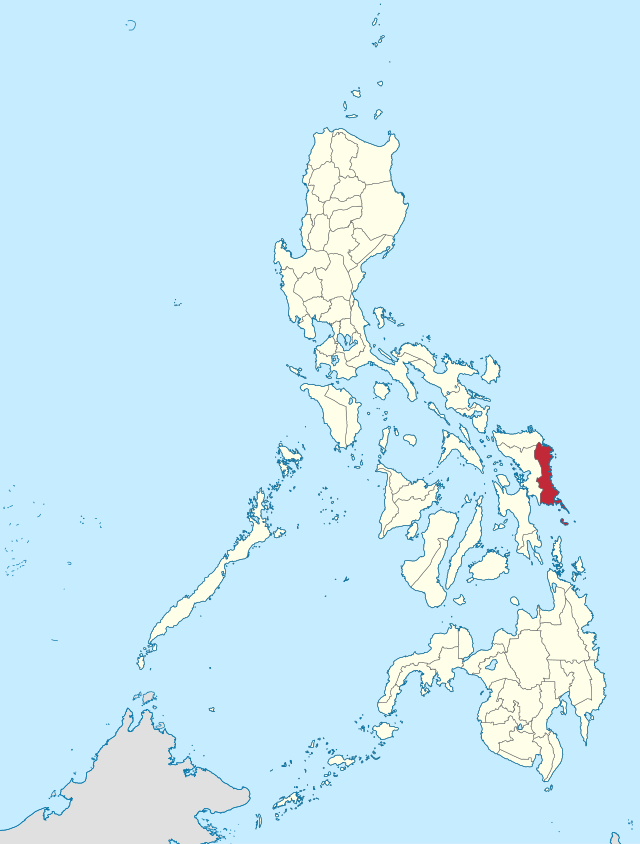 Map of the Philippines with Eastern Samar highlighted