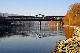 Railroad bridge between Brügg and Aegerten