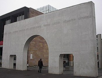 Entrance to the Way of Human Rights, Nuremberg.