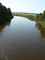 The river Jura at the Jurbarkas-Silute road bridge