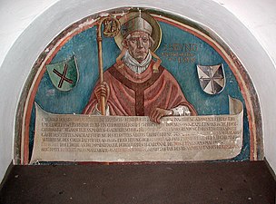 Muurschildering bisschop Bruno