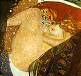 Danae (1907) di Gustav Klimt.