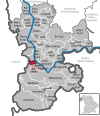 Lage der Gemeinde Laudenbach im Landkreis Miltenberg