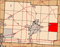 Location within Licking County