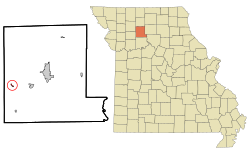 Location of Mooresville, Missouri