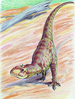Illustration af Majungasaurus.