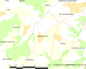 Poziția localității Warnécourt