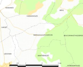 Poziția localității Maruéjols-lès-Gardon