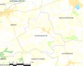 Poziția localității La Noë-Blanche