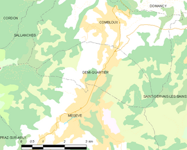 Mapa obce Demi-Quartier
