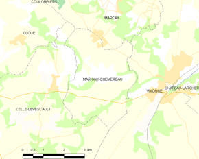 Poziția localității Marigny-Chemereau