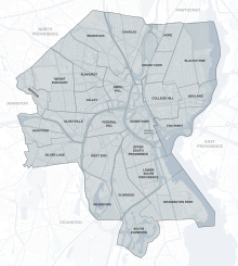 Map of neighborhoods in Providence Map of Providence Neighborhoods.svg