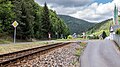 Gleis in Glasbach am Bahnübergang Oskar-Heinze-Straße