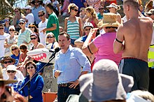 McGowan addressing a rally in 2014 NoSharkCull4.jpg