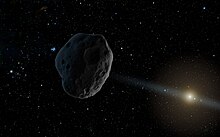 Concept art for 2016 WF9, discovered by WISE under the NEOWISE mission. PIA21259 - Celestial Object 2016 WF9, a NEOWISE Discovery (Artist Concept).jpg
