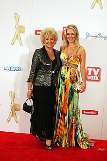 Patti and Lauren Newton at the 2011 Logie Awards.jpg