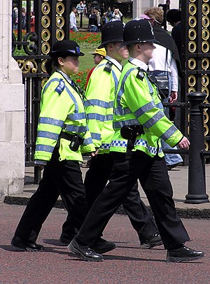 A PCSO on duty with two police constables