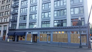 Boarded up windows