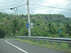 Sign for PR-4111 to Piedras Blancas