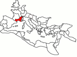 Situs provinciae Galliae Narbonensis in Franciae