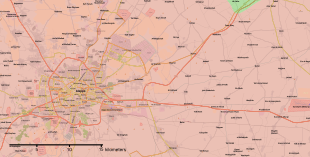 Wider map of the area around Aleppo.