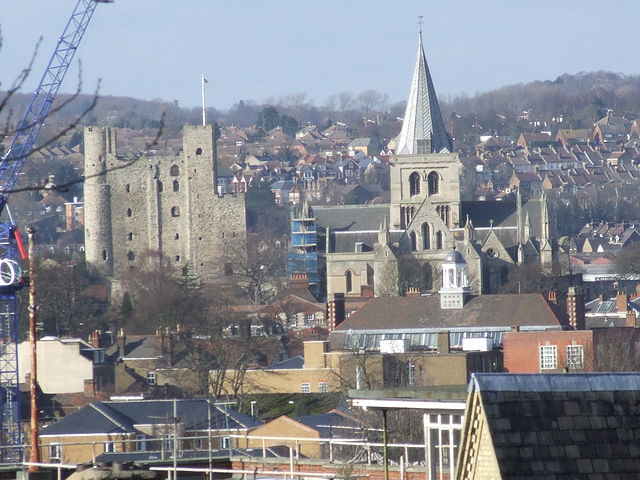 Catedral e o Castelo de Rochester.