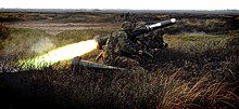 Royal Marines of 40 Commando firing a FGM-148 Javelin anti-tank missile.