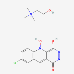 8-chloro-4,5-dihydroxypyridazino[4,5-b]quinolin-1-one;2-hydroxyethyl(trimethyl)azanium