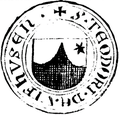 Siegel des Theoderich (Dietrich) von Vifhusen (1335) bei Johann Dietrich von Steinen