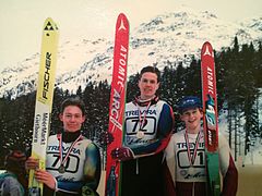 NK 1993 in St. Moritz Peter van Hal (1), Richard Jansen (2) und Jarno Bor (3)