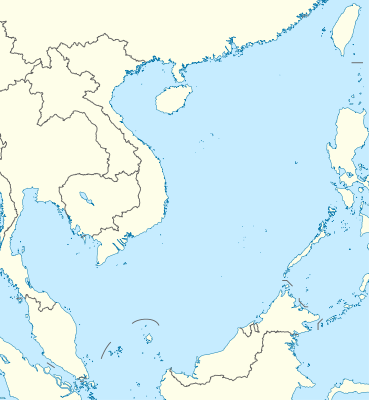 Mapa de localización de Mar de China meridional