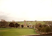 Church of St Philip & St George, Norton St Philip, as seen from the village