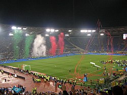 Invigning av finalen mellan Juventus och Napoli.