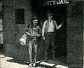 Sundown accepts the blame for a crime committed by a pal, and goes to jail."[2] The Sheriff (right) was played by Ed Jones, an American actor active in films from 1914 to 1939.