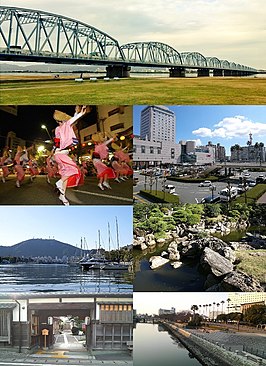 Een collage van Tokushima