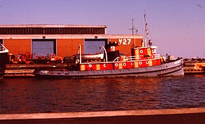 Tugboat G.W. Rogers moored in Toronto in 1976.