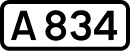 A834 road