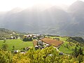 Panorama di Verrayes dall'Arboretum Pierre-Louis Vescoz