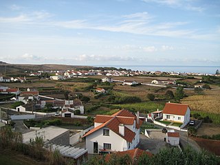 View of Vila do Porto from outside of the Hotel Colombo