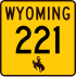 Wyoming Highway 221 marker