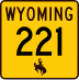 Wyoming Highway 221 marker