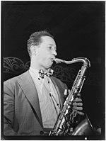 Saxophonist Sam Donahue performing in New York 1946