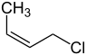 Strukturformel von (Z)-1-Chlor-2-buten