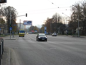 Вулиця Липинського на перехресті з вулицею Замарстинівської